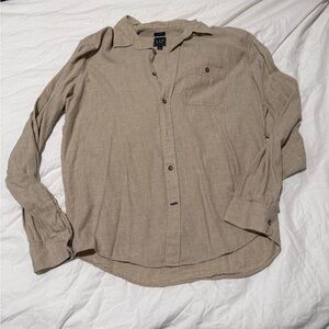GAP Men's Casual Beige Button Down Shirt